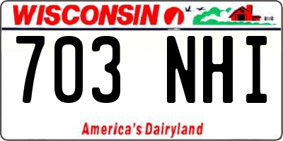 WI license plate 703NHI