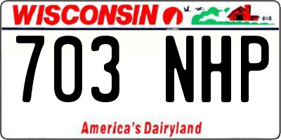 WI license plate 703NHP