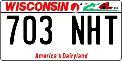 WI license plate 703NHT
