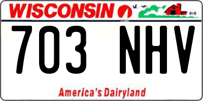 WI license plate 703NHV