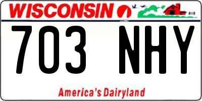 WI license plate 703NHY