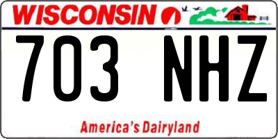 WI license plate 703NHZ