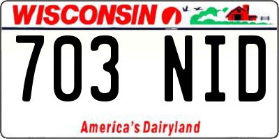 WI license plate 703NID
