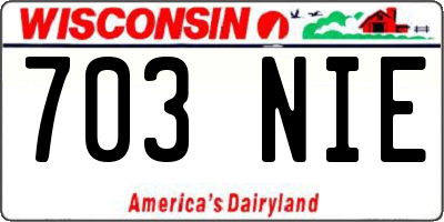 WI license plate 703NIE
