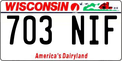 WI license plate 703NIF