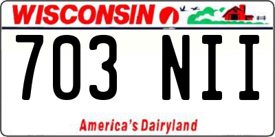 WI license plate 703NII