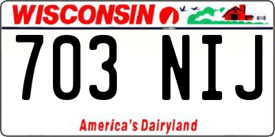 WI license plate 703NIJ
