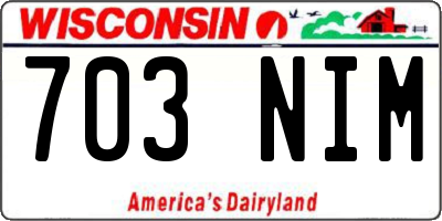 WI license plate 703NIM