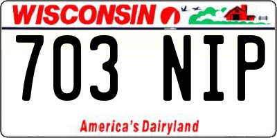 WI license plate 703NIP