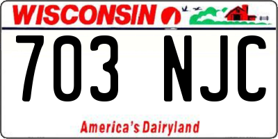 WI license plate 703NJC