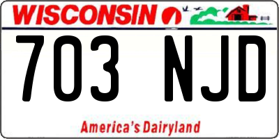 WI license plate 703NJD