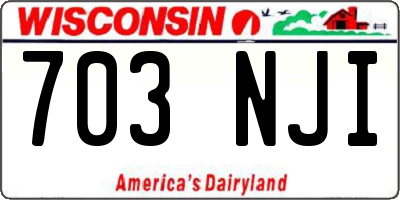 WI license plate 703NJI