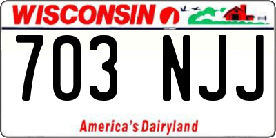 WI license plate 703NJJ