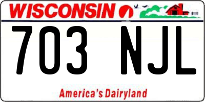 WI license plate 703NJL