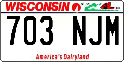 WI license plate 703NJM