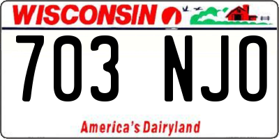WI license plate 703NJO