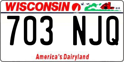 WI license plate 703NJQ