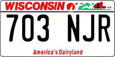 WI license plate 703NJR