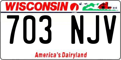 WI license plate 703NJV