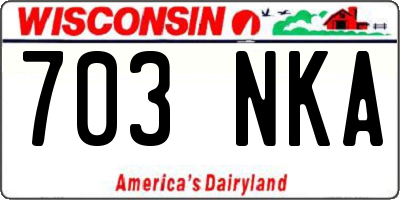 WI license plate 703NKA