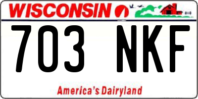 WI license plate 703NKF