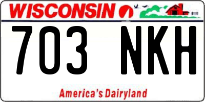 WI license plate 703NKH