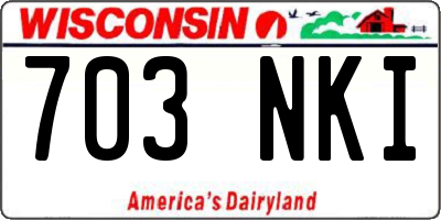 WI license plate 703NKI