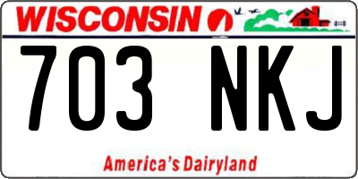 WI license plate 703NKJ