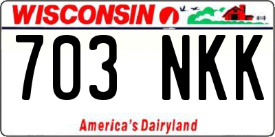 WI license plate 703NKK
