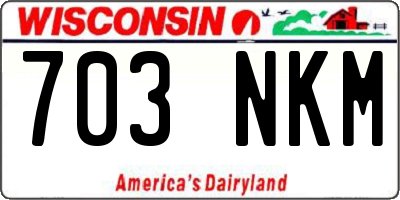WI license plate 703NKM