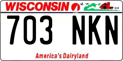 WI license plate 703NKN