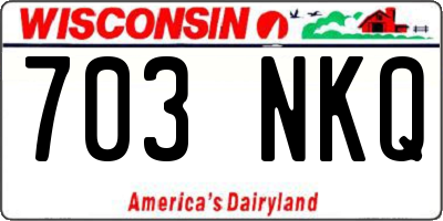 WI license plate 703NKQ