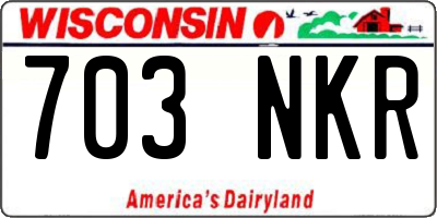 WI license plate 703NKR