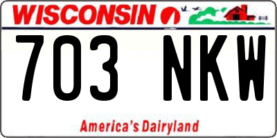 WI license plate 703NKW
