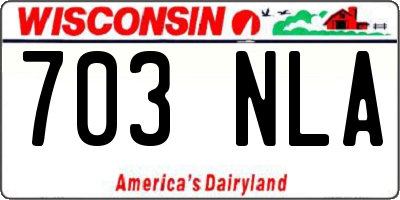 WI license plate 703NLA