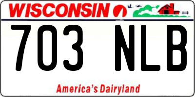 WI license plate 703NLB
