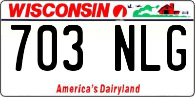 WI license plate 703NLG
