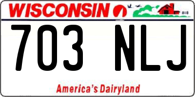 WI license plate 703NLJ