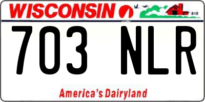 WI license plate 703NLR