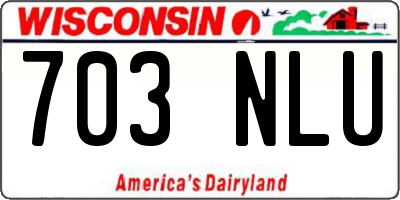 WI license plate 703NLU