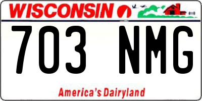 WI license plate 703NMG