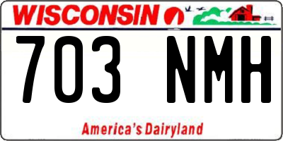 WI license plate 703NMH