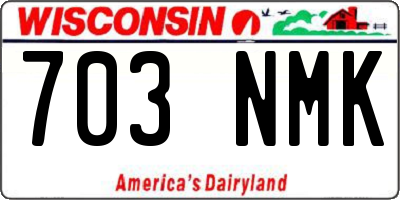 WI license plate 703NMK