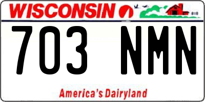 WI license plate 703NMN