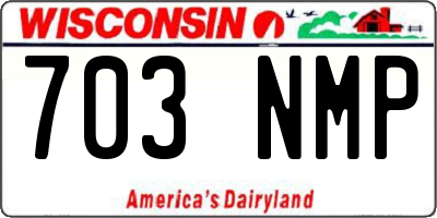 WI license plate 703NMP