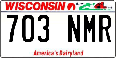 WI license plate 703NMR