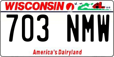 WI license plate 703NMW
