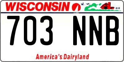 WI license plate 703NNB
