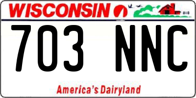 WI license plate 703NNC