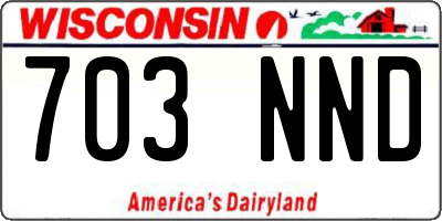 WI license plate 703NND